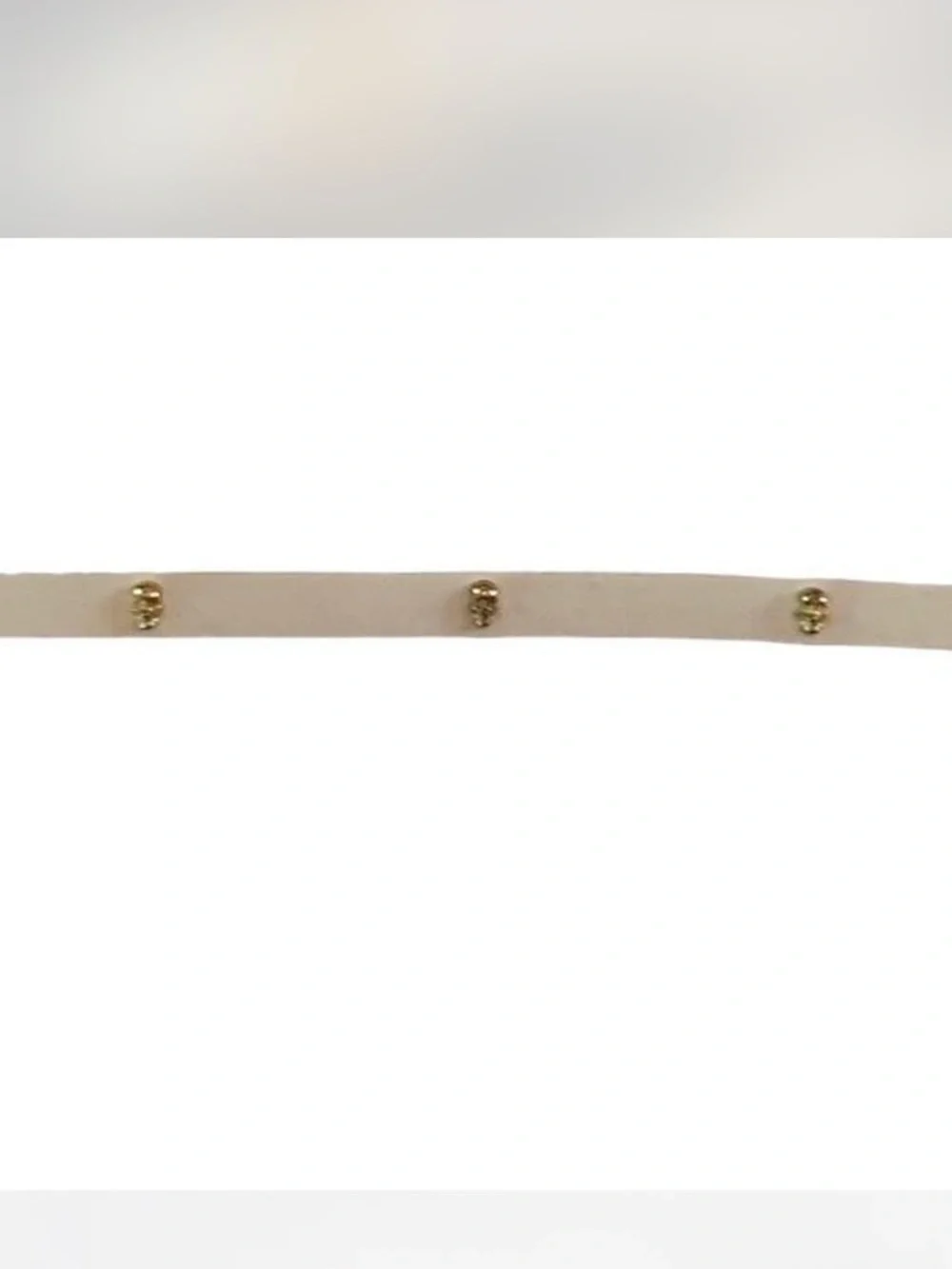 Skinny White Vegan Leather Skull Belt